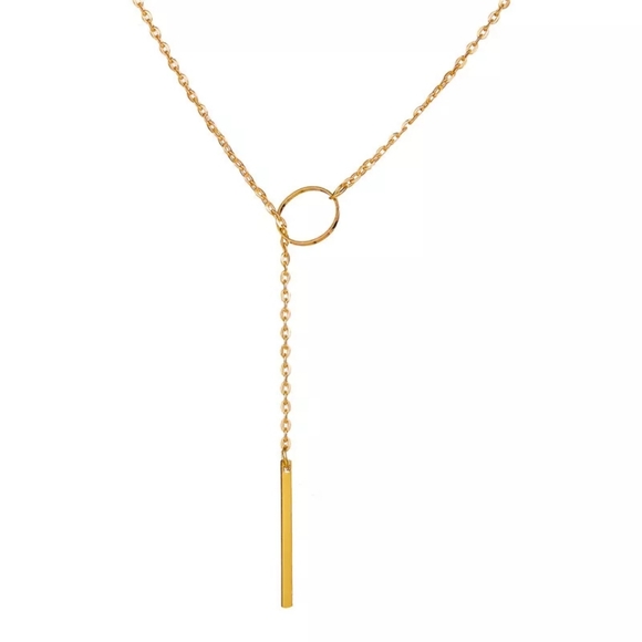 Boutique Jewelry - NEW 18k Gold-Plated Adjustable Long Lariat Necklace